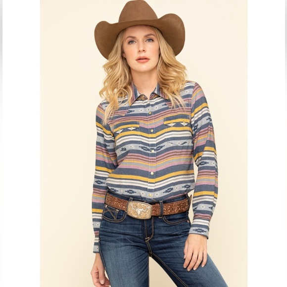 ARIAT WOMEN'S R.E.A.L. SUNSET BEAUTY L/SLEEVE WESTERN SHIRT SZ 3X RODEO COWGIRL - Picture 1 of 13